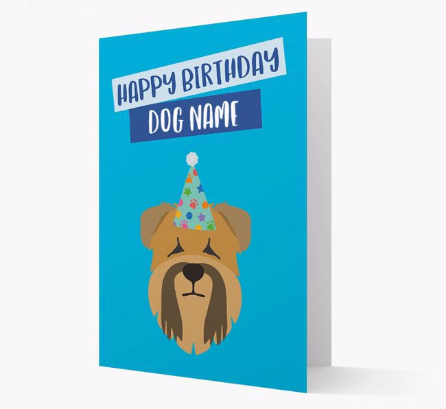 Personalised 'Happy Birthday {dogsName}' Card with {breedCommonName} Icon